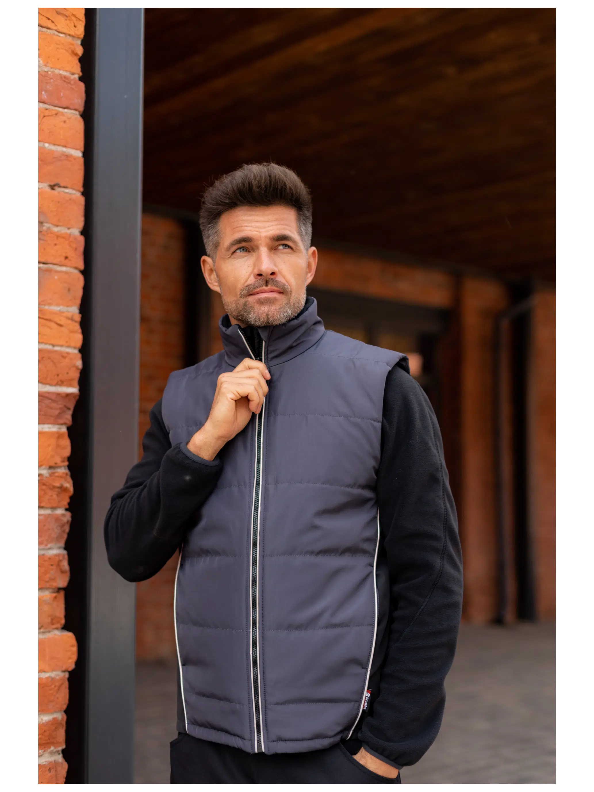 Утепленный жилет BRODEKS KW 101, серый KW101GREY
