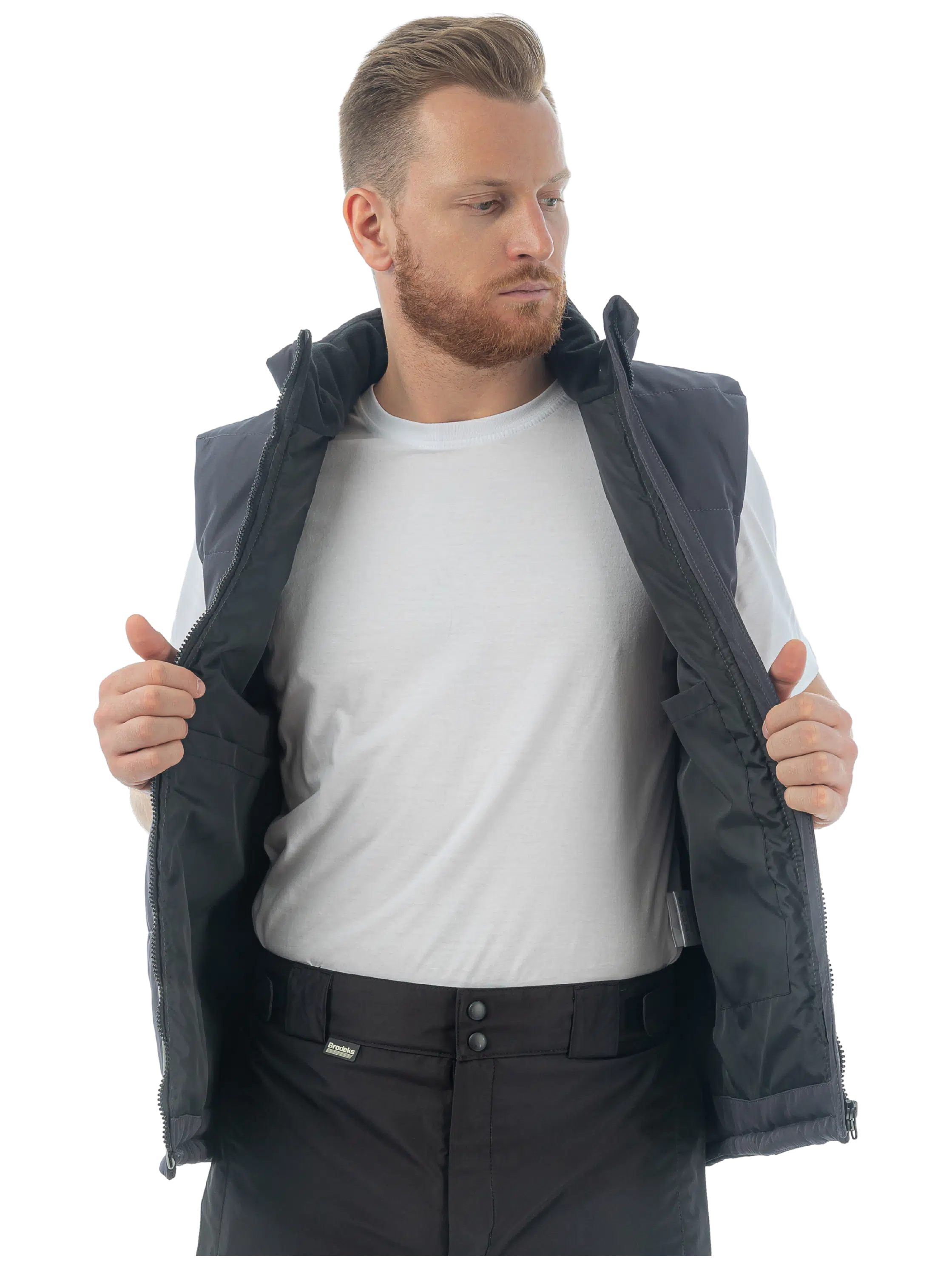 Утепленный жилет BRODEKS KW 101, серый KW101GREY