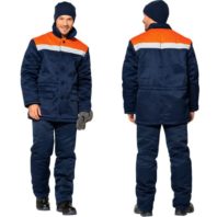 Куртка ЗИМОВКА 103-0105-02 сине-оранжевая