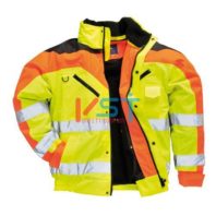 Куртка-бомбер контрастная PORTWEST S464 желтая