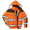 Куртка-бомбер классическая PORTWEST C466 оранжевая/черная