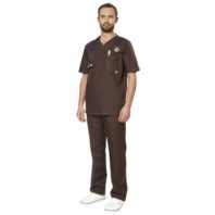 Комплект АУРА мужской коричневый (блуза и брюки) 169411